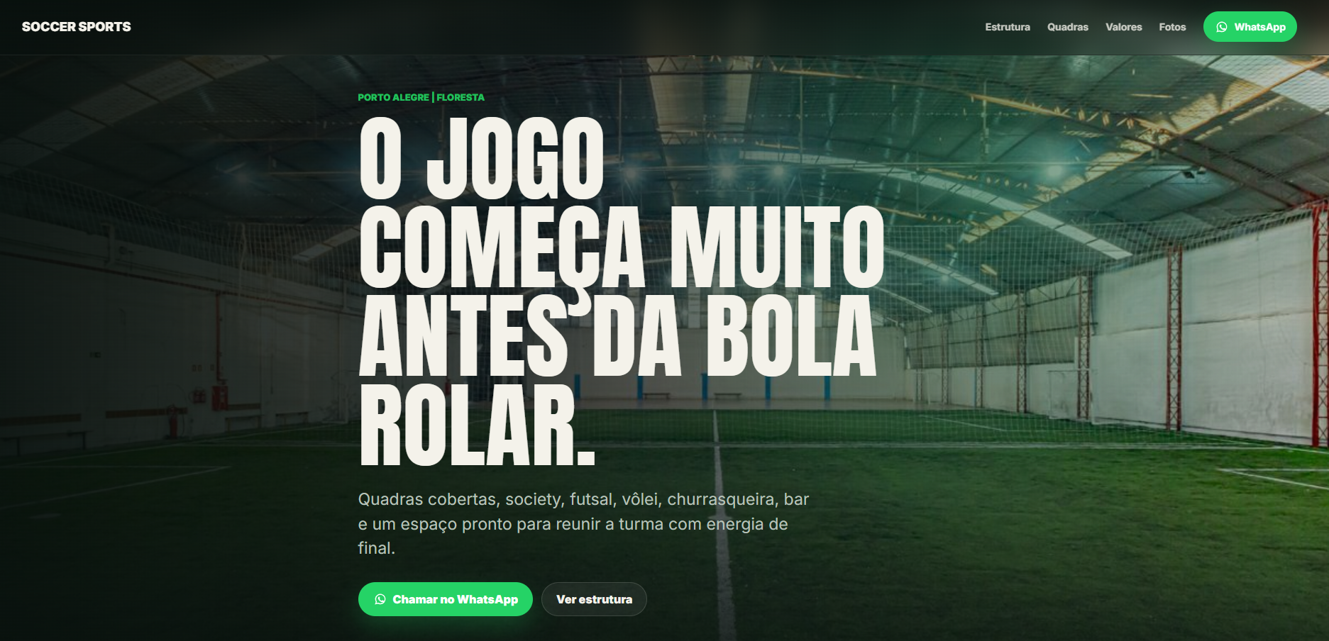 Capa do projeto Soccer Sports Poa